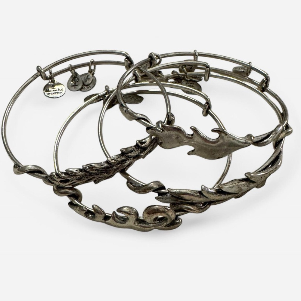Alex and Ani silver elements bangle bracelet bundle